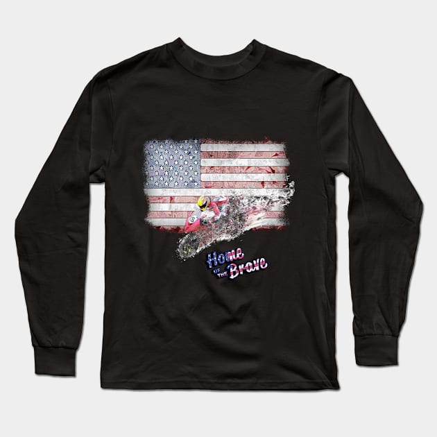 Home of the brave - USA Long Sleeve T-Shirt by momo1978